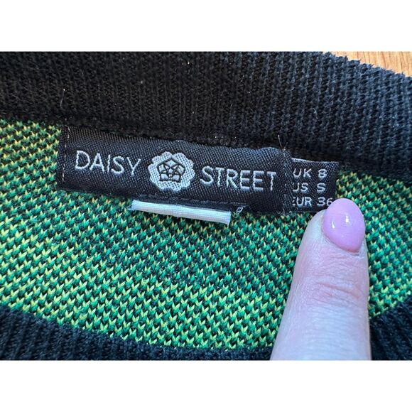 Daisy Street Black Sunflower Crewneck Sweater Size Small - Picture 6 of 11